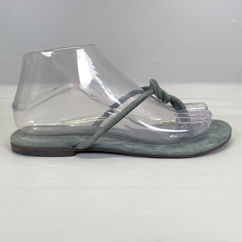Jeffrey Campbell Malia Infinity Knot Sandals Womens Size 6 Green Gray Suede Shoe